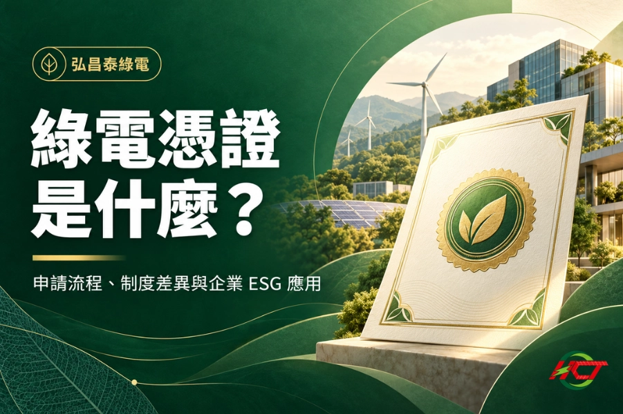 綠電憑證是什麼？台灣申請流程、制度差異與企業 ESG 應用說明